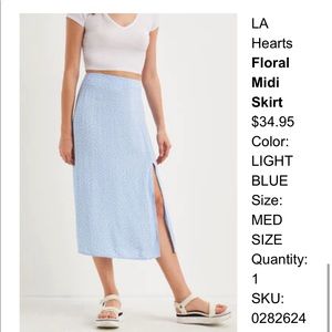LA HEARTS
Floral Midi Skirt
Size: MED SIZE